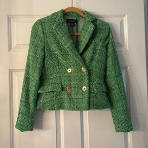 Rachel Zoe Green Tweed Blazer
